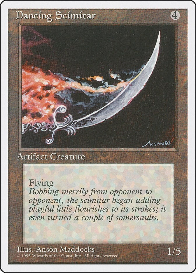 Image for Dancing Scimitar (Fourth Edition) - Magic: The Gathering