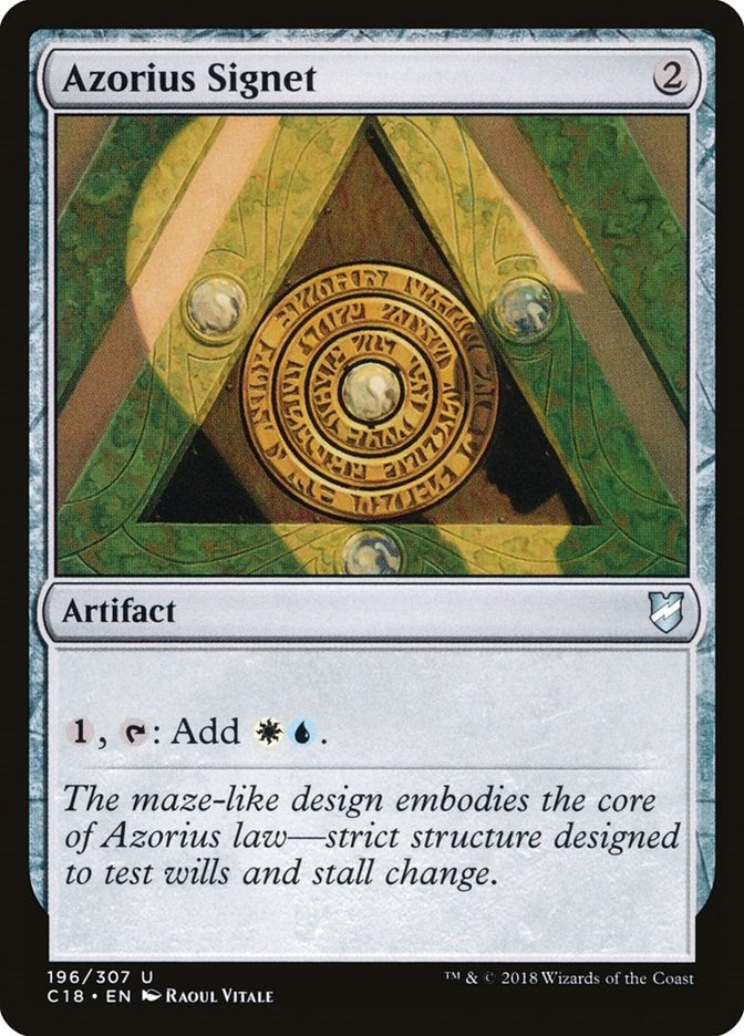 Image for Azorius Signet (Commander 2018) (196) - Magic: The Gathering