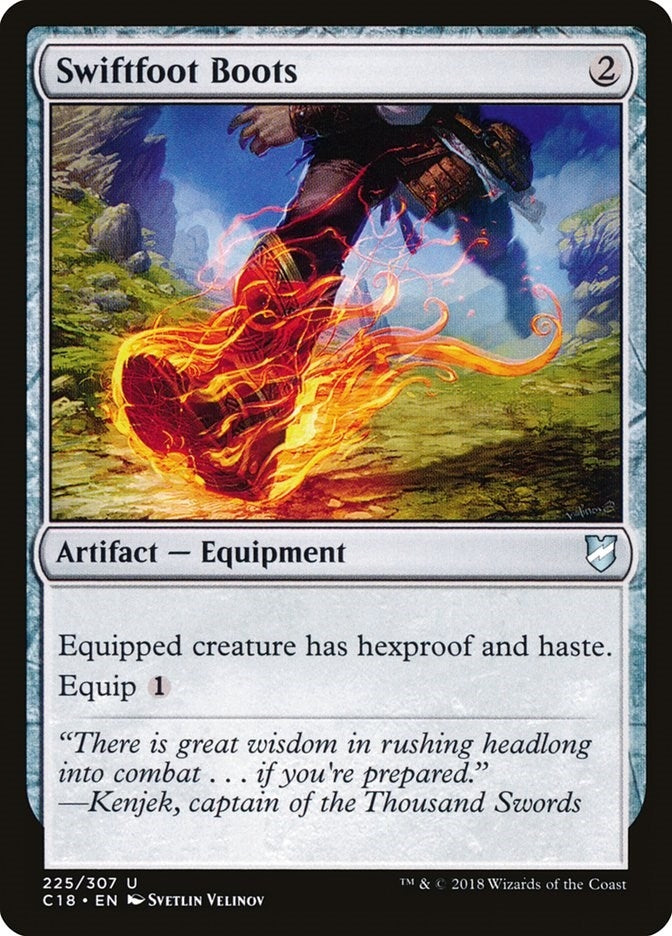 Image for Swiftfoot Boots (Commander 2018) (225) - Magic: The Gathering