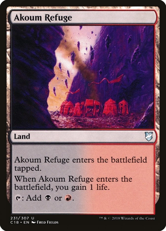 Image for Akoum Refuge (Commander 2018) (231) - Magic: The Gathering