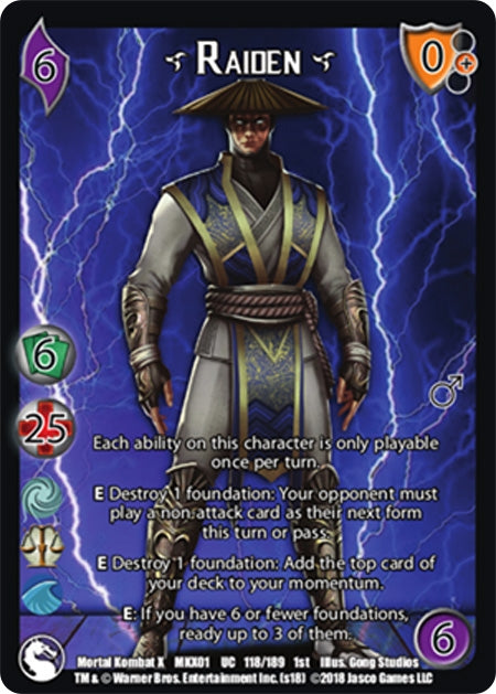 Image for Raiden* (Mortal Kombat X) (118) - UniVersus