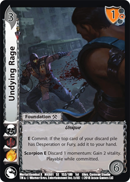 Image for Undying Rage (Mortal Kombat X) (153) - UniVersus