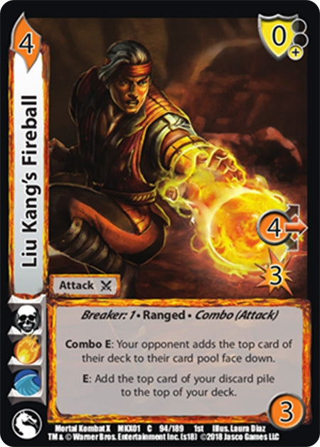 Image for Liu Kang's Fireball (Mortal Kombat X) (94) - UniVersus
