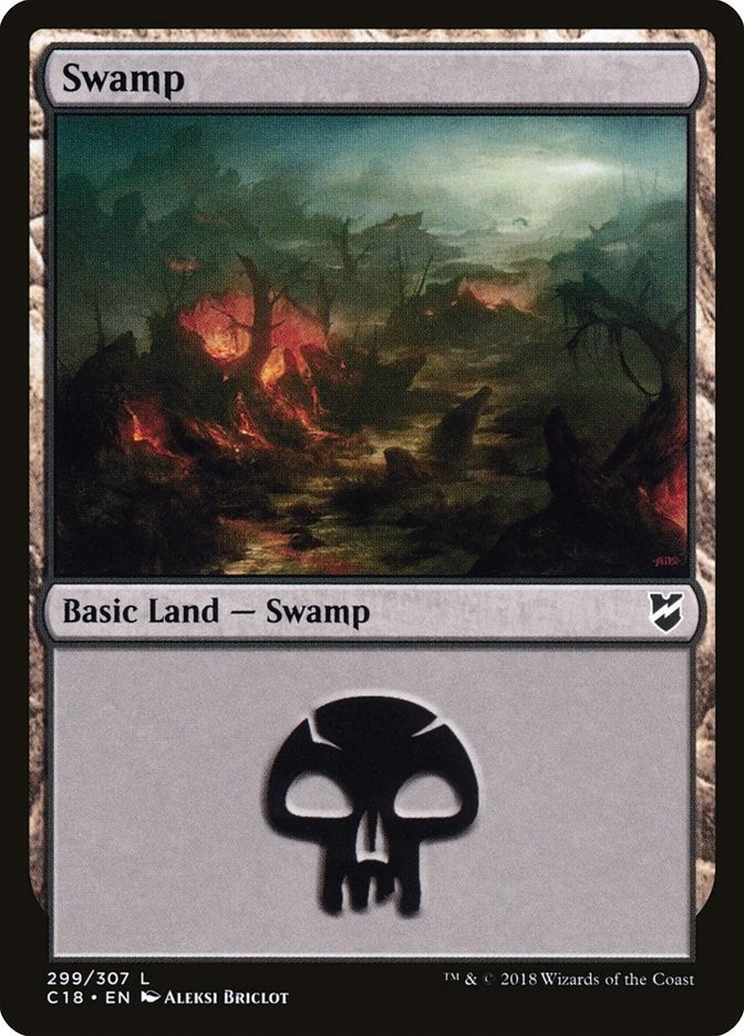 Image for Swamp (299) (Commander 2018) (299) - Magic: The Gathering