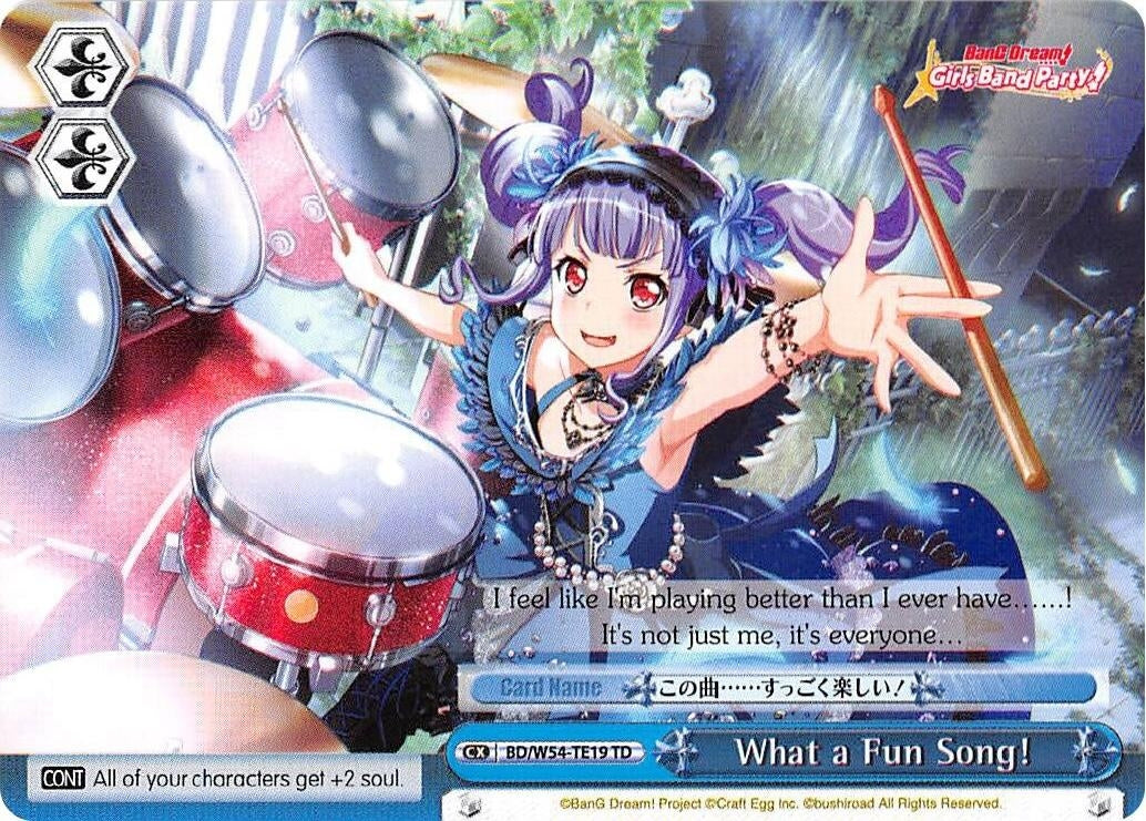 Image for What a Fun Song! (BanG Dream! Girls Band Party!) (BD/W54-TE19 TD) - Weiss Schwarz