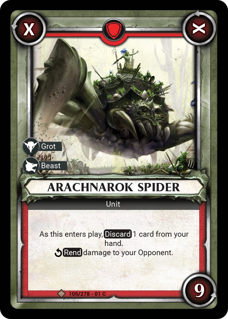 Arachnarok Spider Unclaimed (105) [WHAOSC]