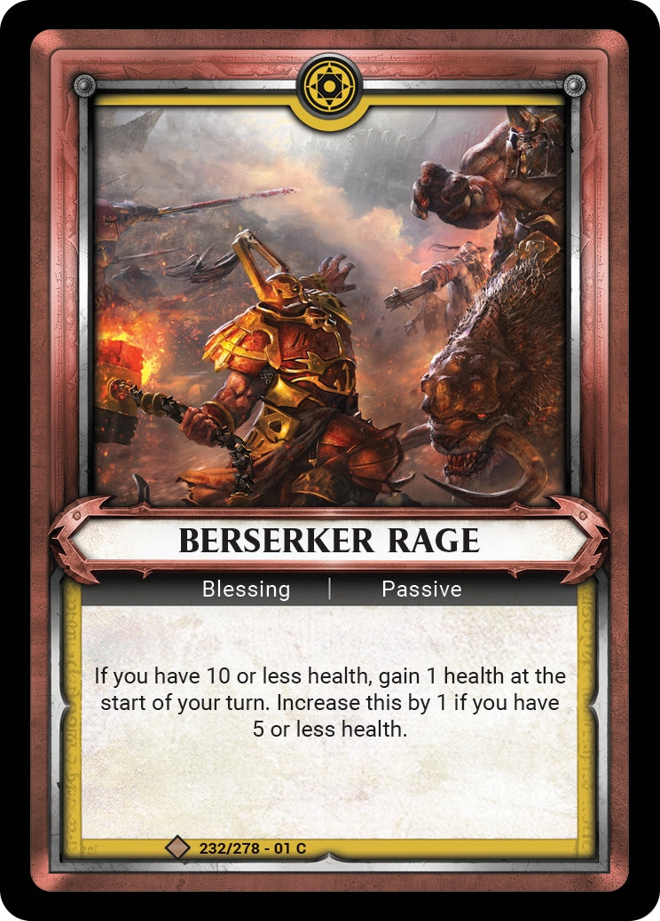 Berserker Rage Unclaimed (232) [WHAOSC] - Warhammer Age of Sigmar Champions TCG Single
