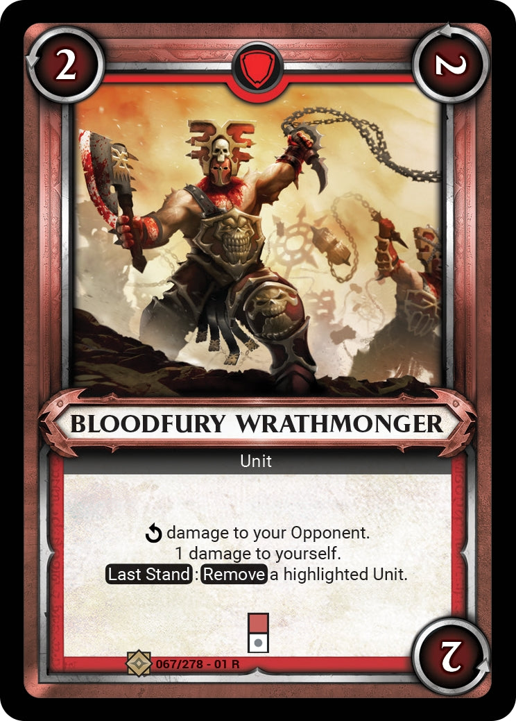 Bloodfury Wrathmonger Unclaimed (067) [WHAOSC] - Warhammer Age of Sigmar Champions TCG Single