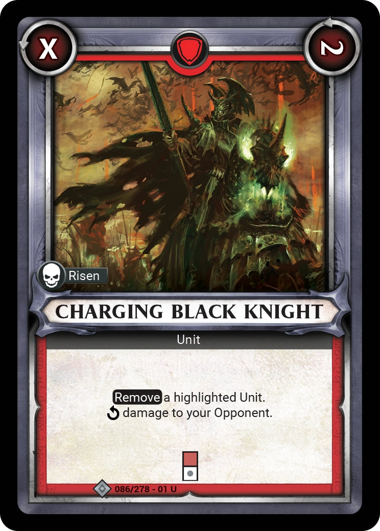 Charging Black Knight Unclaimed (086) [WHAOSC] - Warhammer Age of Sigmar Champions TCG Single