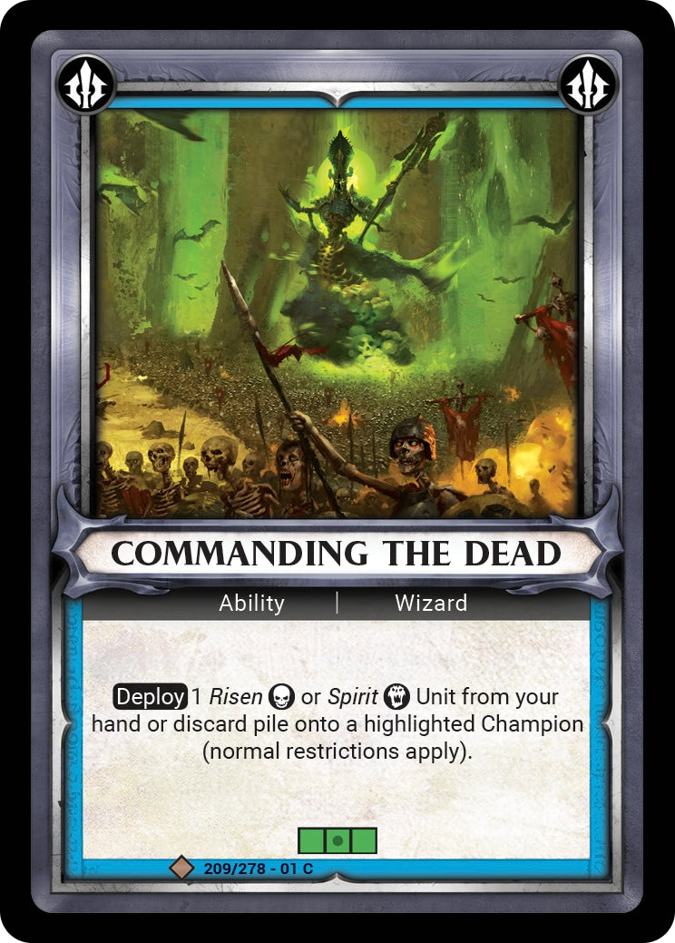 Commanding the Dead Unclaimed (209) [WHAOSC] - Warhammer Age of Sigmar Champions TCG Single