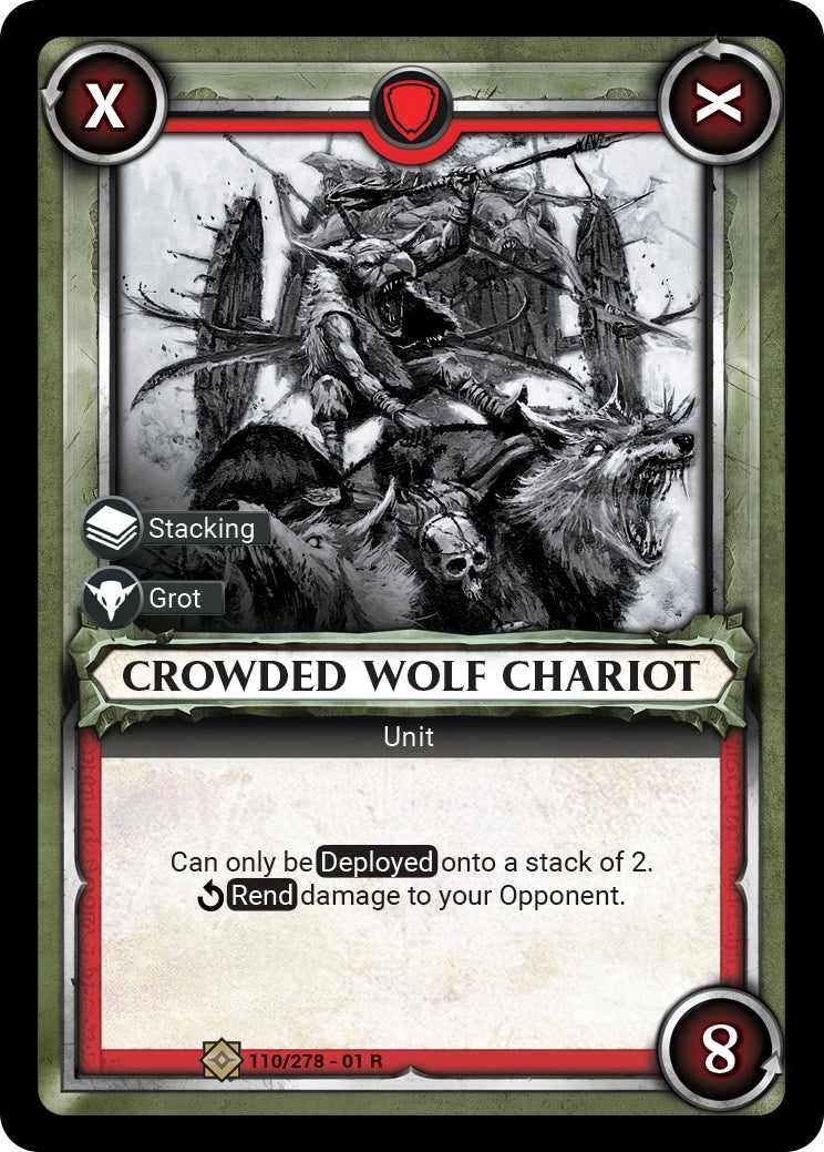 Crowded Wolf Chariot Unclaimed (110) [WHAOSC] - Warhammer Age of Sigmar Champions TCG Single