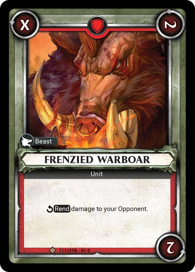 Frenzied Warboar Unclaimed (111) [WHAOSC]
