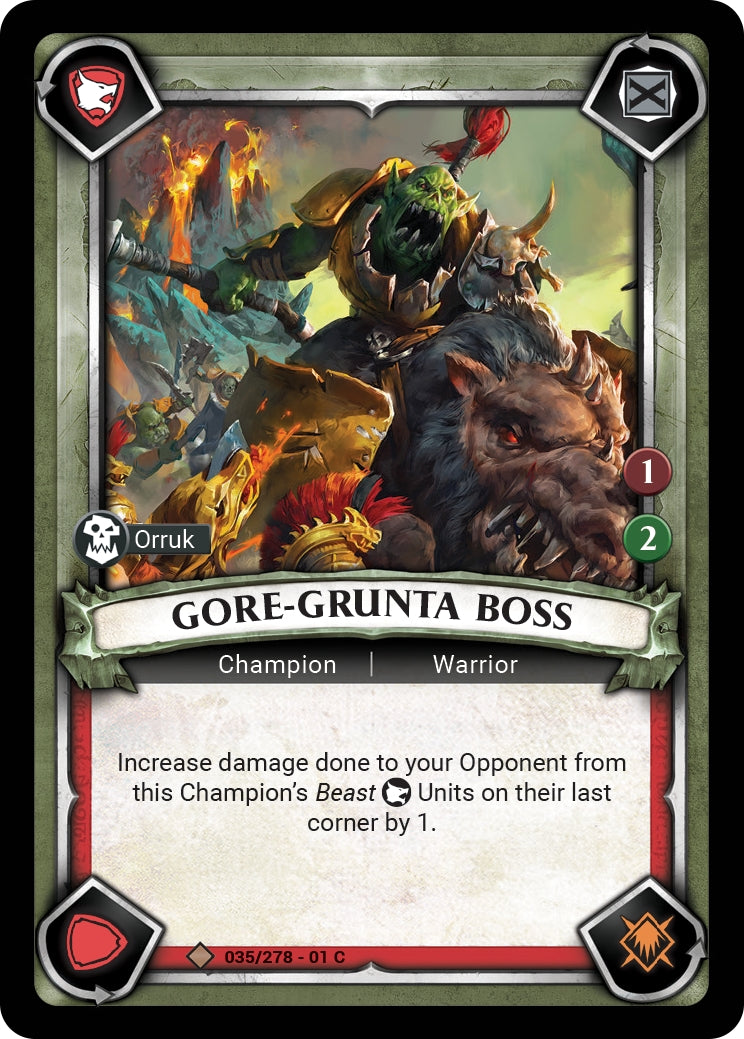 Gore Grunta Boss Unclaimed (035) [WHAOSC] - Warhammer Age of Sigmar Champions TCG Single