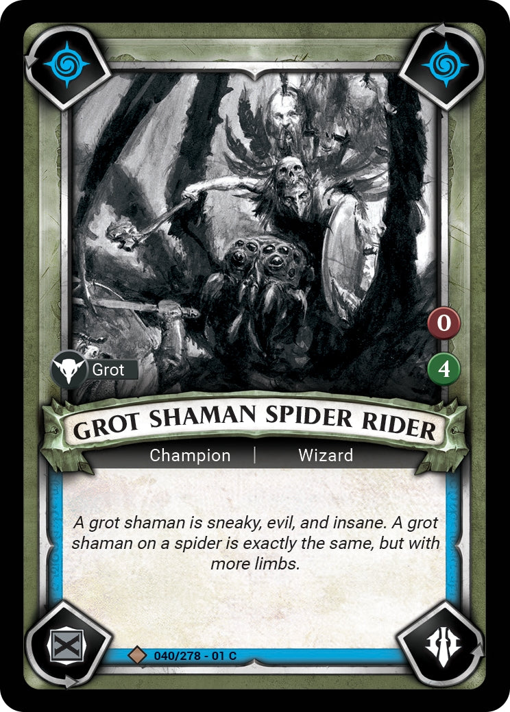 Grot Shaman Spider Rider Unclaimed (040) [WHAOSC] - Warhammer Age of Sigmar Champions TCG Single
