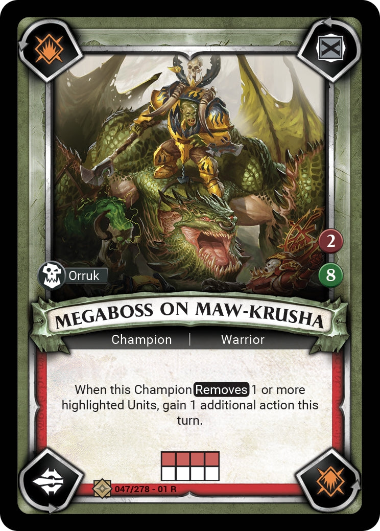 Megaboss on Maw Krusha Unclaimed (047) [WHAOSC] - Warhammer Age of Sigmar Champions TCG Single