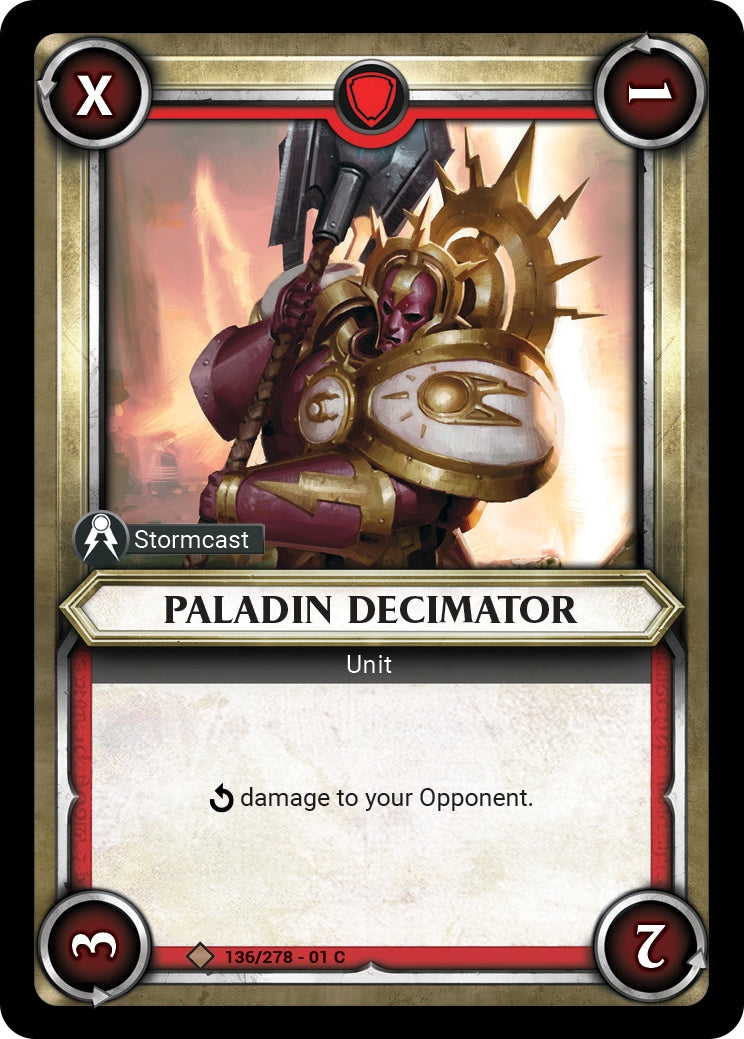 Paladin Decimator Unclaimed (136) [WHAOSC] - Warhammer Age of Sigmar Champions TCG Single