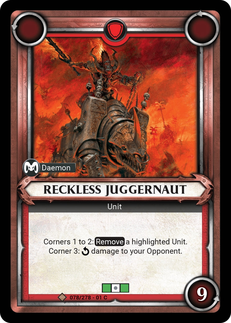 Reckless Juggernaut Unclaimed (078) [WHAOSC] - Warhammer Age of Sigmar Champions TCG Single