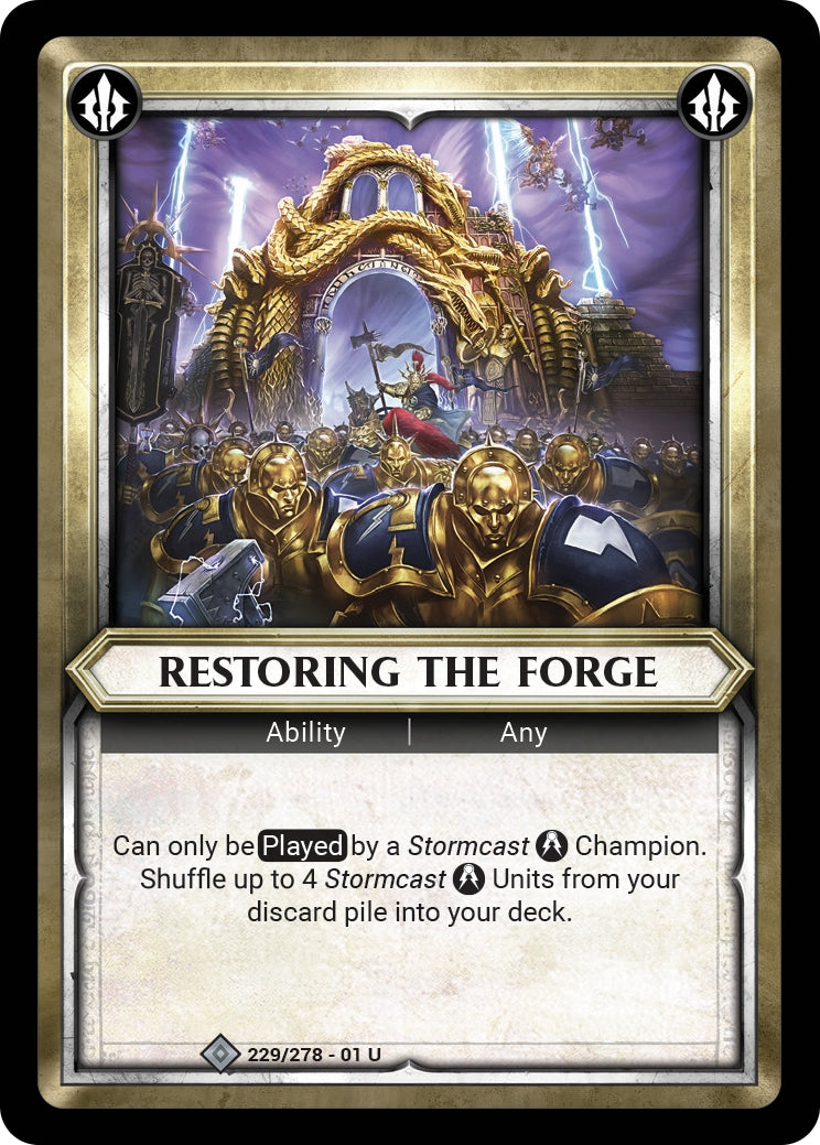 Restoring the Forge Unclaimed (229) [WHAOSC] - Warhammer Age of Sigmar Champions TCG Single