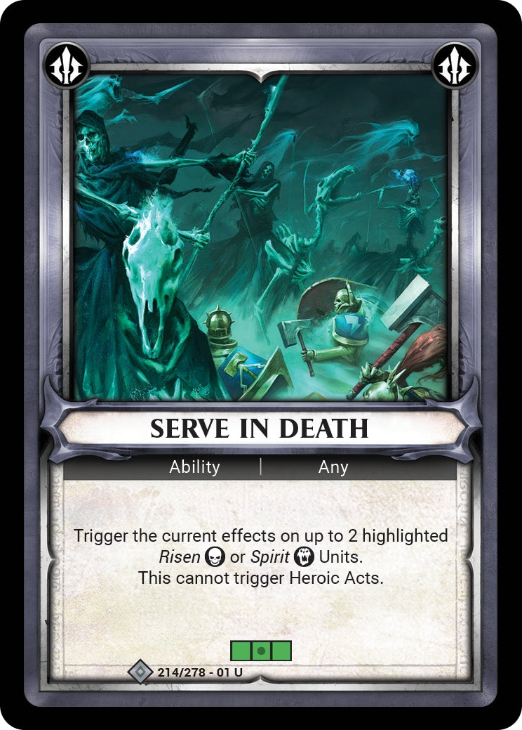 Serve in Death Unclaimed (214) [WHAOSC] - Warhammer Age of Sigmar Champions TCG Single