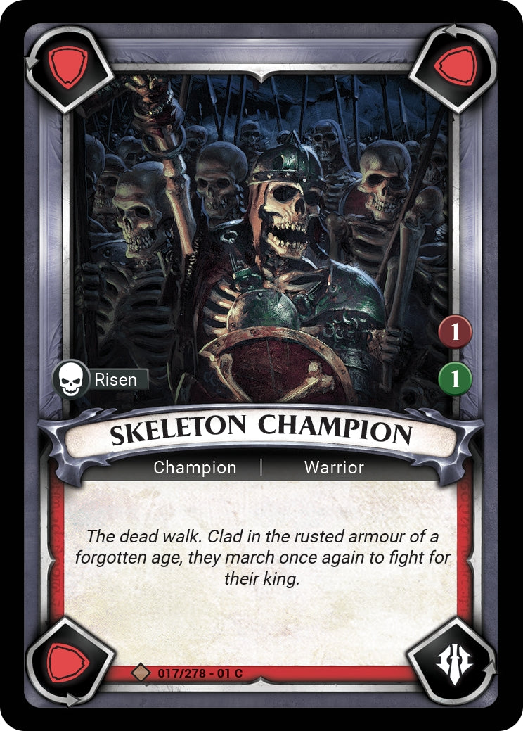 Skeleton Champion Unclaimed (017) [WHAOSC] - Warhammer Age of Sigmar Champions TCG Single