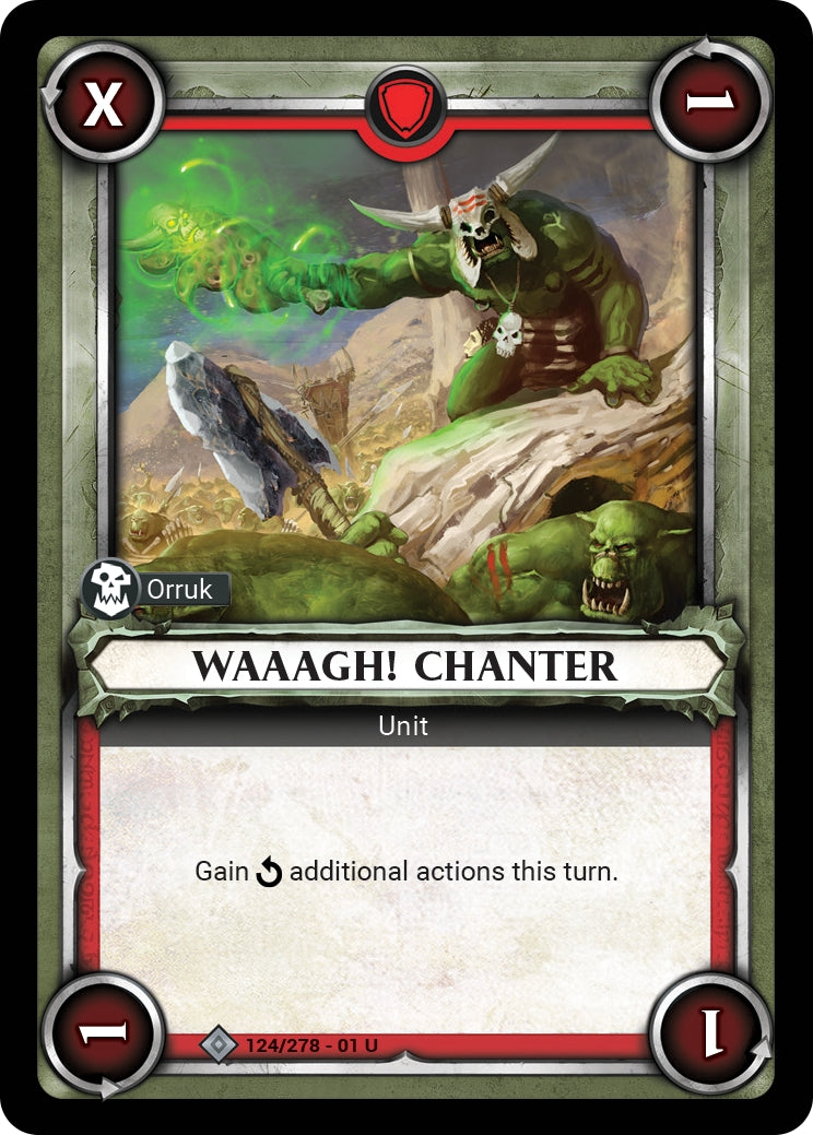 Waaagh Chanter Unclaimed (124) [WHAOSC] - Warhammer Age of Sigmar Champions TCG Single
