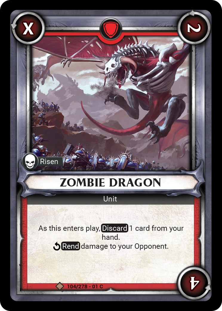 Zombie Dragon Unclaimed (104) [WHAOSC] - Warhammer Age of Sigmar Champions TCG Single