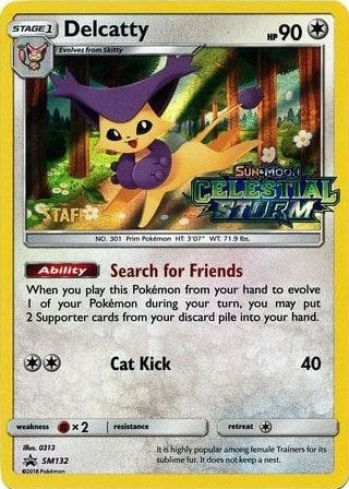 Image for Delcatty - SM132 (Prerelease) [Staff] (SM Promos) (SM132) - Pokemon