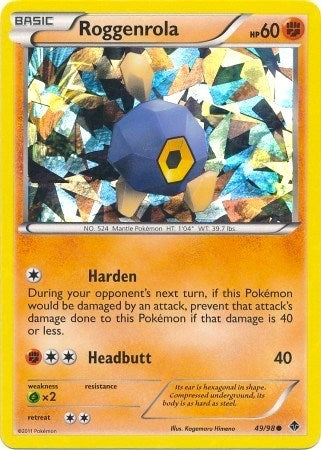 Image for Roggenrola - 49/98 (Cracked Ice Holo) (Blister Exclusives) (049/098) - Pokemon