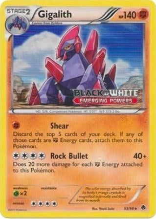 Image for Gigalith - 53/98 (Prerelease) (Black and White Promos) (53/98) - Pokemon