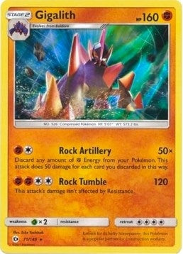 Image for Gigalith - 71/149 (Cosmos Holo) (Blister Exclusives) (071/149) - Pokemon