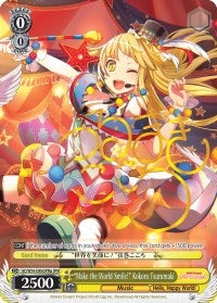 Image for "Make the World Smile!" Kokoro Tsurumaki (A) (SPM) (BanG Dream! Girls Band Party!) (BD/W54-E006SPMa SPM) - Weiss Schwarz