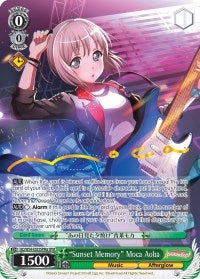 Image for "Sunset Memory" Moca Aoba (A) (SPM) (BanG Dream! Girls Band Party!) (BD/W54-E033SPMa SPM) - Weiss Schwarz