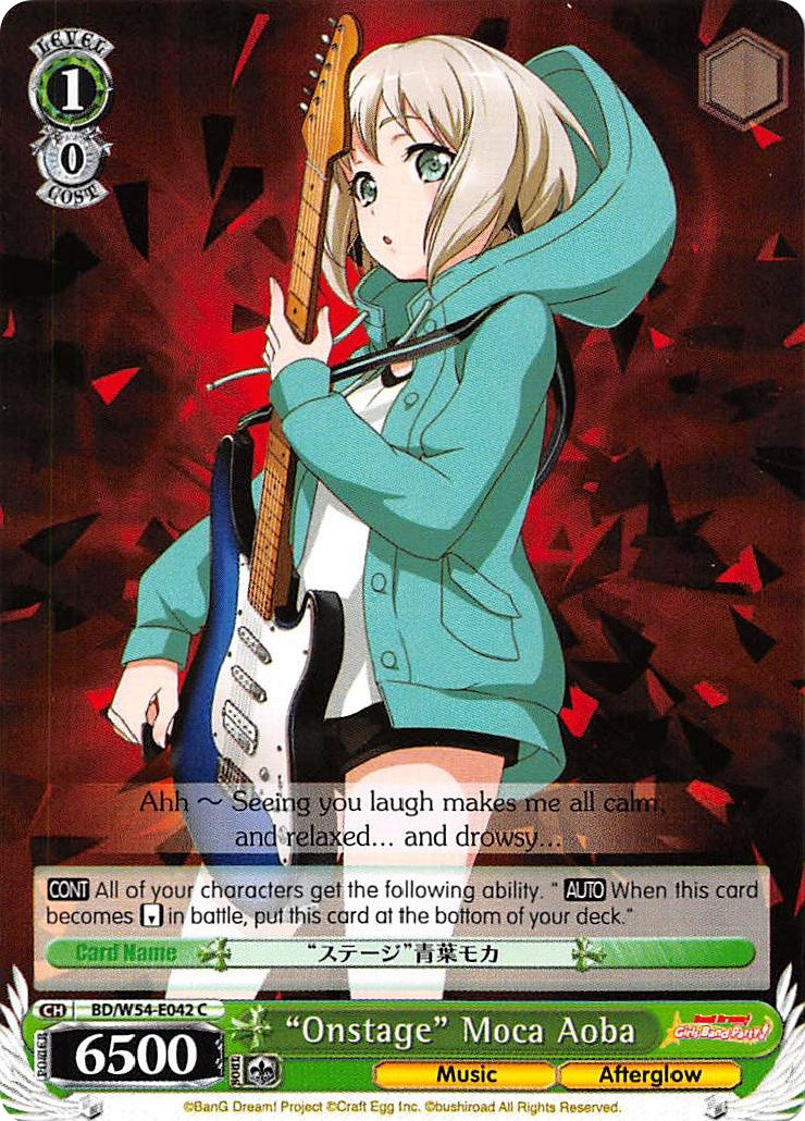 Image for "Onstage" Moca Aoba (BanG Dream! Girls Band Party!) (BD/W54-E042 C) - Weiss Schwarz