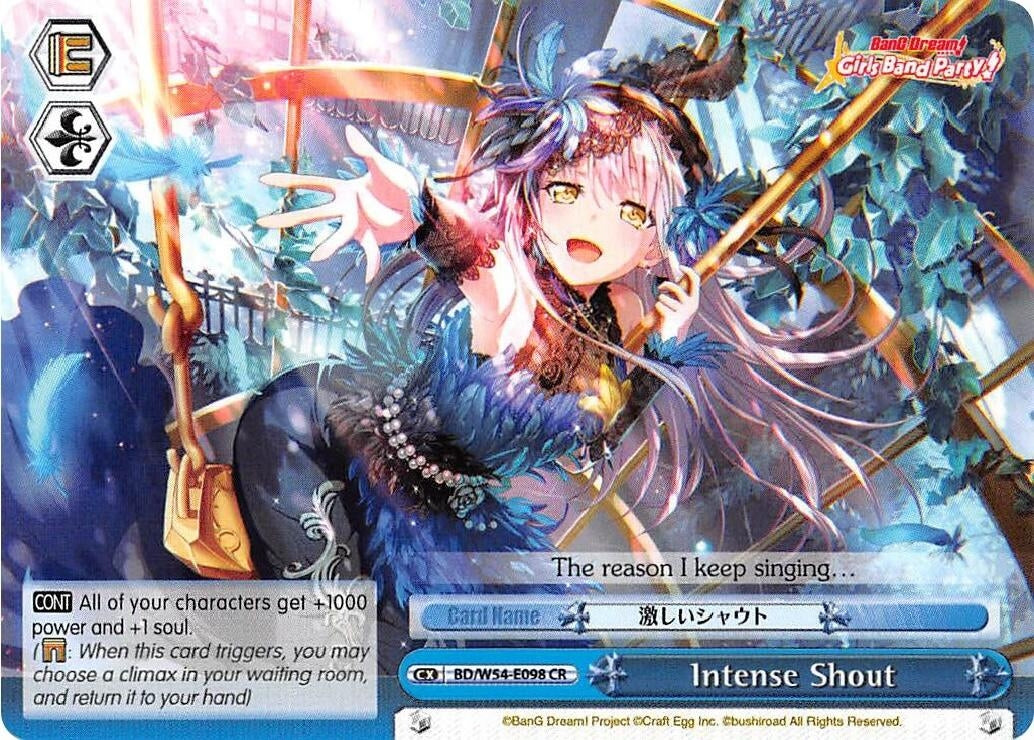 Image for Intense Shout (BanG Dream! Girls Band Party!) (BD/W54-E098 CR) - Weiss Schwarz
