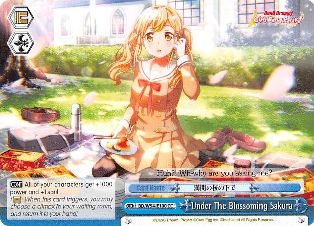Image for Under The Blossoming Sakura (BanG Dream! Girls Band Party!) (BD/W54-E100 CC) - Weiss Schwarz