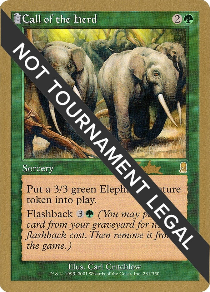 Image for Call of the Herd - 2002 Brian Kibler (ODY) (World Championship Decks) - Magic: The Gathering