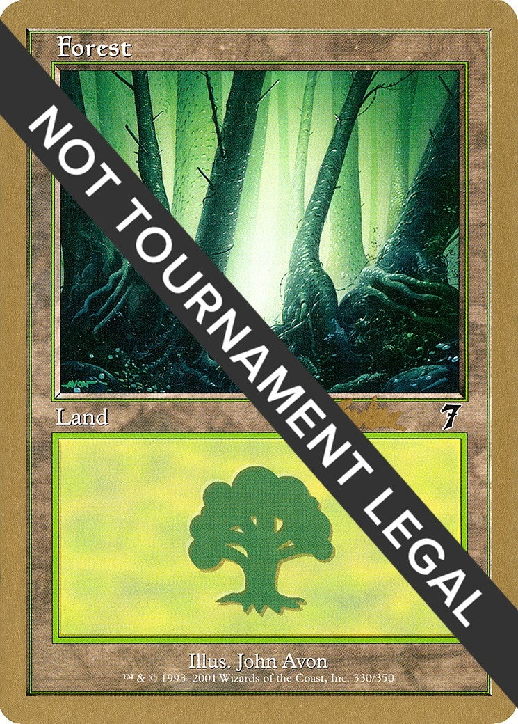 Image for Forest (330) - 2002 Brian Kibler (7ED) (World Championship Decks) - Magic: The Gathering