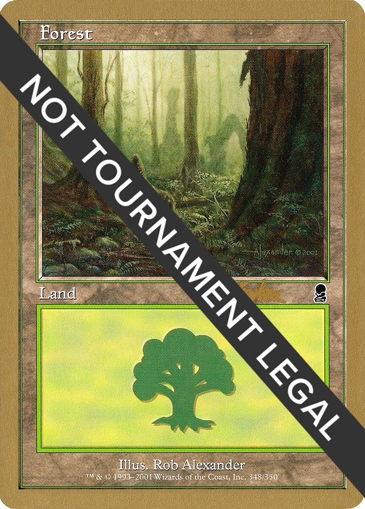 Image for Forest (348) - 2002 Brian Kibler (ODY) (World Championship Decks) - Magic: The Gathering