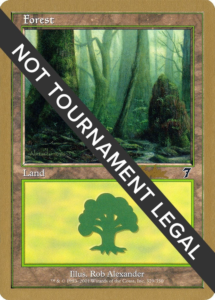 Image for Forest (329) - 2002 Brian Kibler (7ED) (World Championship Decks) - Magic: The Gathering