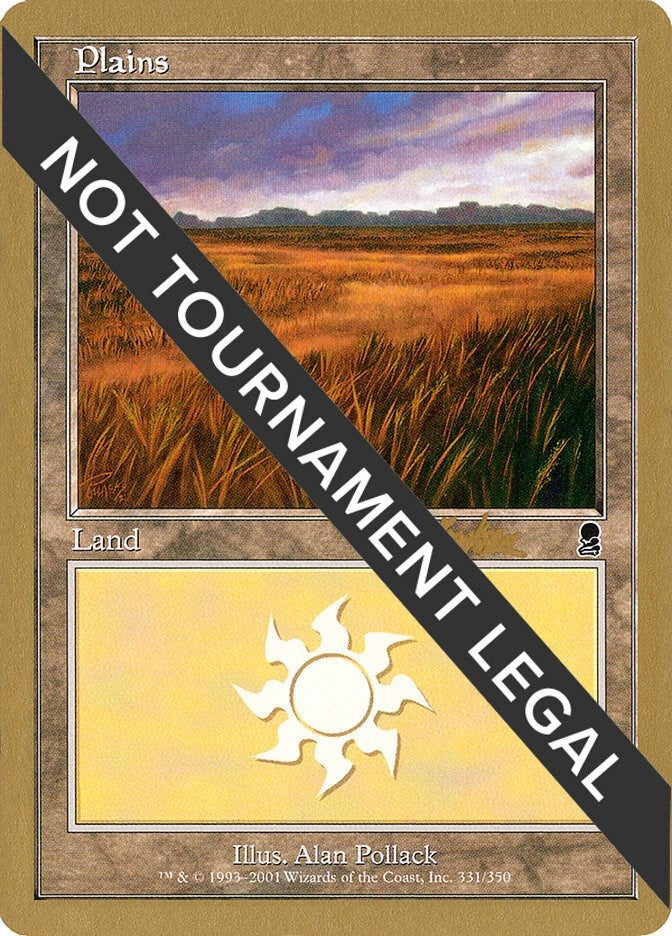 Image for Plains (331) - 2002 Brian Kibler (ODY) (World Championship Decks) - Magic: The Gathering