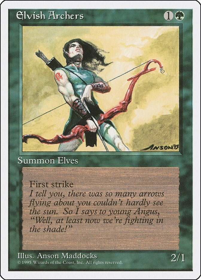 Image for Elvish Archers (Fourth Edition) (127) - Magic: The Gathering