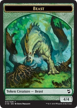 Image for Beast (013) // Plant Double-Sided Token (Commander 2018) (13 // 17) - Magic: The Gathering