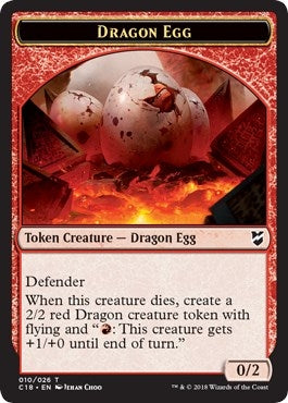 Image for Dragon Egg // Dragon Double-Sided Token (Commander 2018) (10 // 11) - Magic: The Gathering
