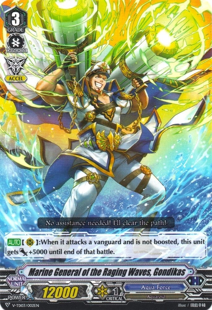 Image for Marine General of the Raging Waves, Gondikas (V-TD03: Leon Soryu) (V-TD03/002EN) - Cardfight Vanguard
