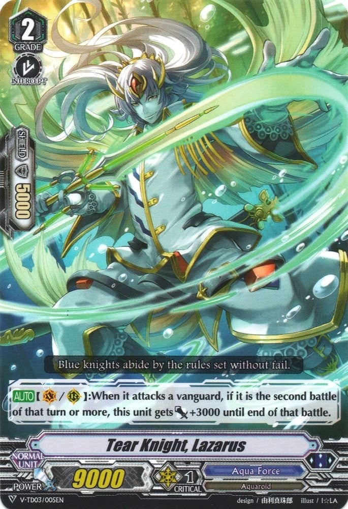 Image for Tear Knight, Lazarus (V-TD03: Leon Soryu) (V-TD03/005EN) - Cardfight Vanguard