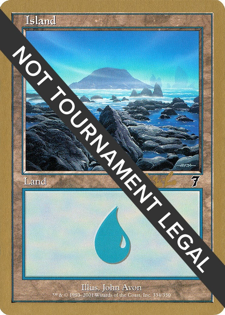 Image for Island (334) - 2002 Carlos Romao (7ED) (World Championship Decks) - Magic: The Gathering