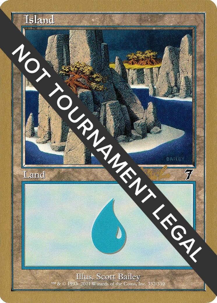 Image for Island (332) - 2002 Carlos Romao (7ED) (World Championship Decks) - Magic: The Gathering