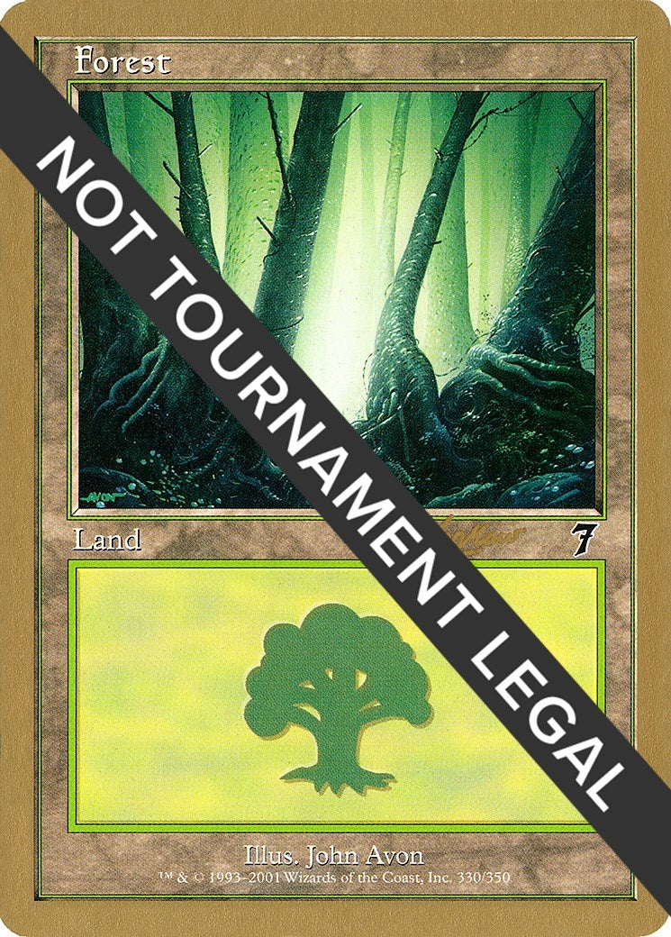Image for Forest (330) - 2002 Sim Han How (7ED) (World Championship Decks) - Magic: The Gathering