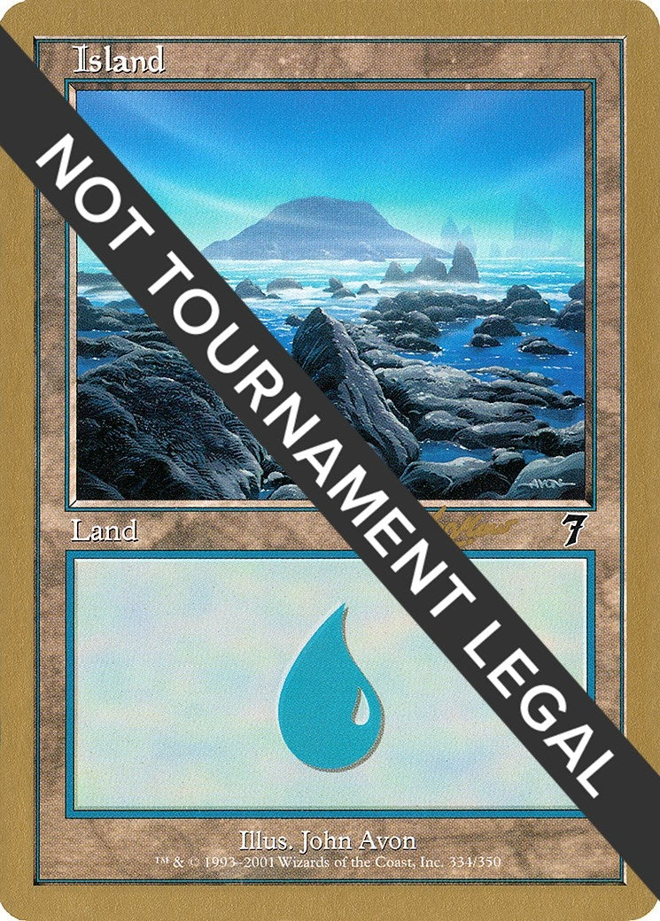 Image for Island (334) - 2002 Sim Han How (7ED) (World Championship Decks) - Magic: The Gathering