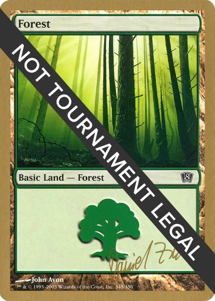 Image for Forest (348) - 2003 Daniel Zink (8ED) (World Championship Decks) - Magic: The Gathering